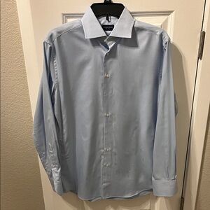 EC Proper Cloth Light Blue Men's Cotton Dress Shirt Men’s Size M
